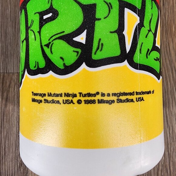 Vintage 1988 Teenage Mutant Ninja Turtles TMNT Water Sport Bottle With Straw USA - Picture 2 of 10